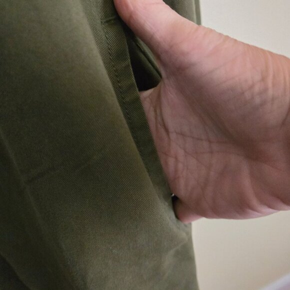 Madewell NWOT Mini Shirt Dress In Loden 2023 Pockets Size M - Picture 8 of 11